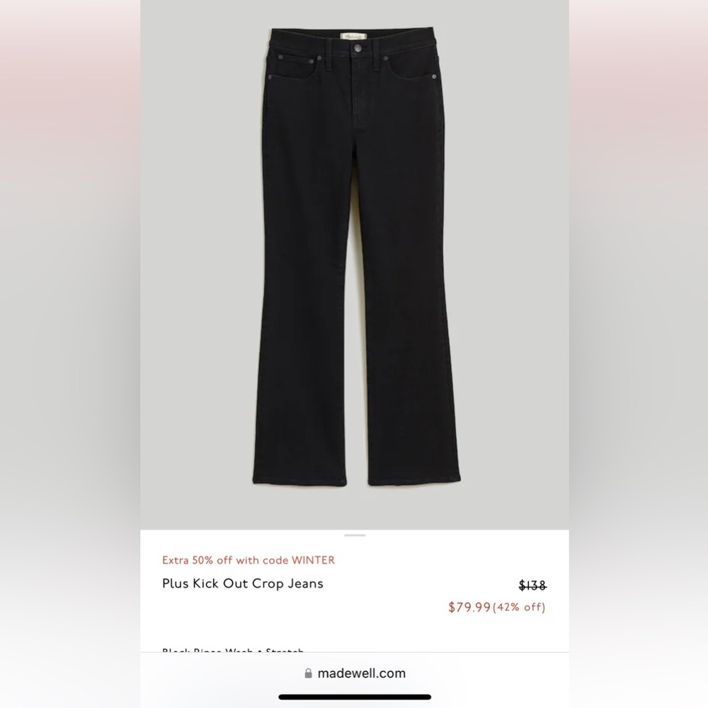 Plus Kick Out Crop Jeans